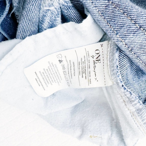 One Teaspoon Distressed Denim Jeans Trashed Free Birds Size 28 - Picture 7 of 10